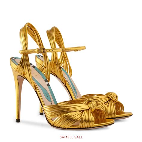 gucci gold chain sandals|gold Gucci sandals size 8.